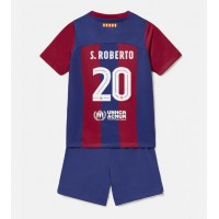 Fotballdrakt Barn Barcelona Sergi Roberto #20 Hjemmedraktsett 2023-24 Kortermet (+ Korte bukser)